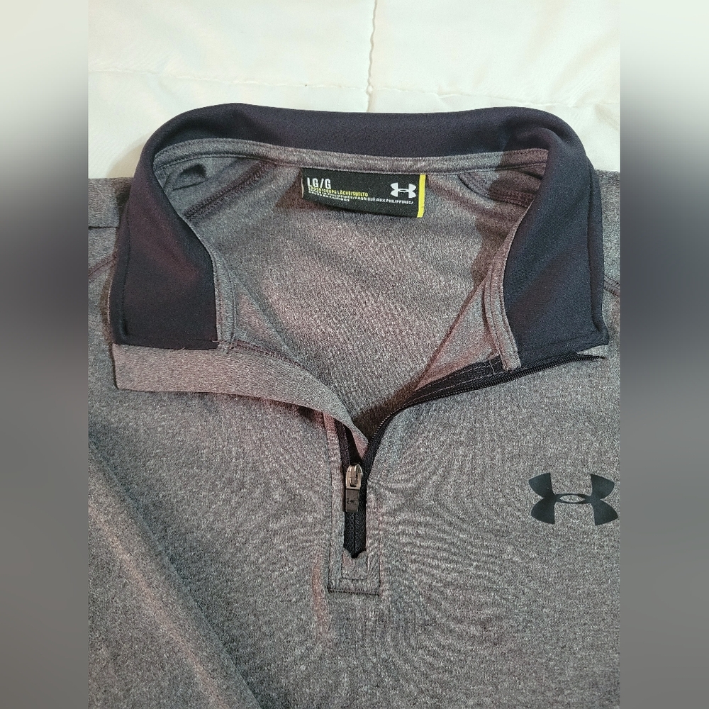 Under Armour Men's Grey Quarter-Zip Performance Pullover